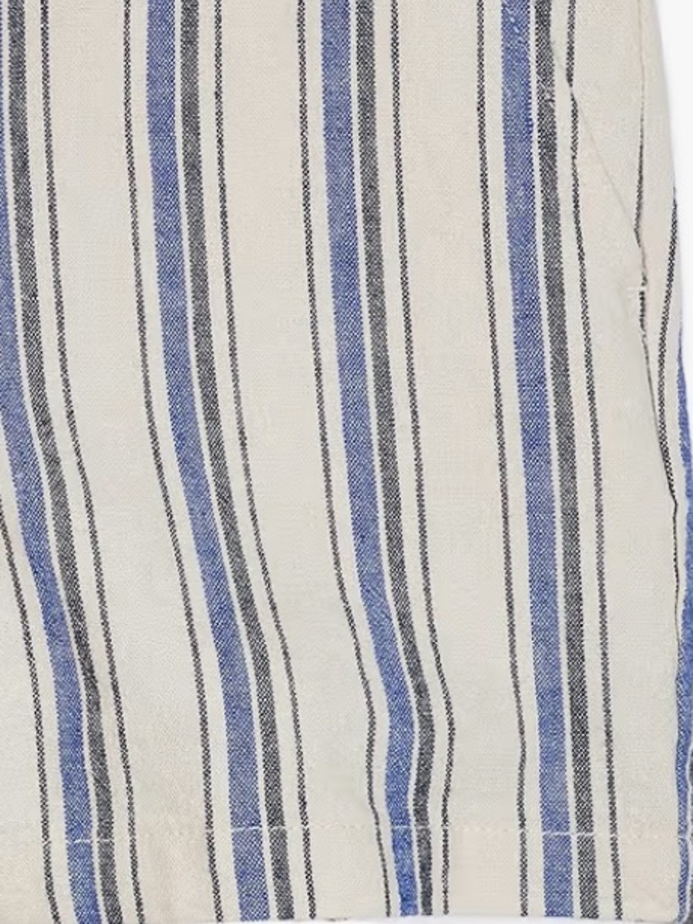 J CREW FACTORY STRPED BLUE WHITE AO865 LINEN BLEND 5” TIE FRONT PULL ON SHORTS - Picture 6 of 10